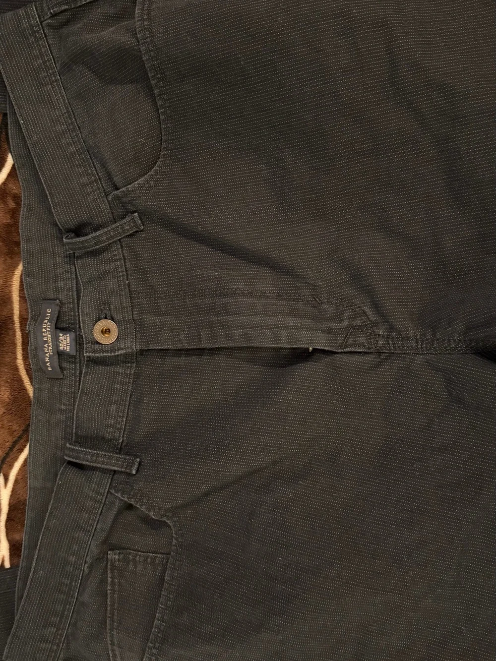 Banana Republic Men's Black Chinos - Straight Fit